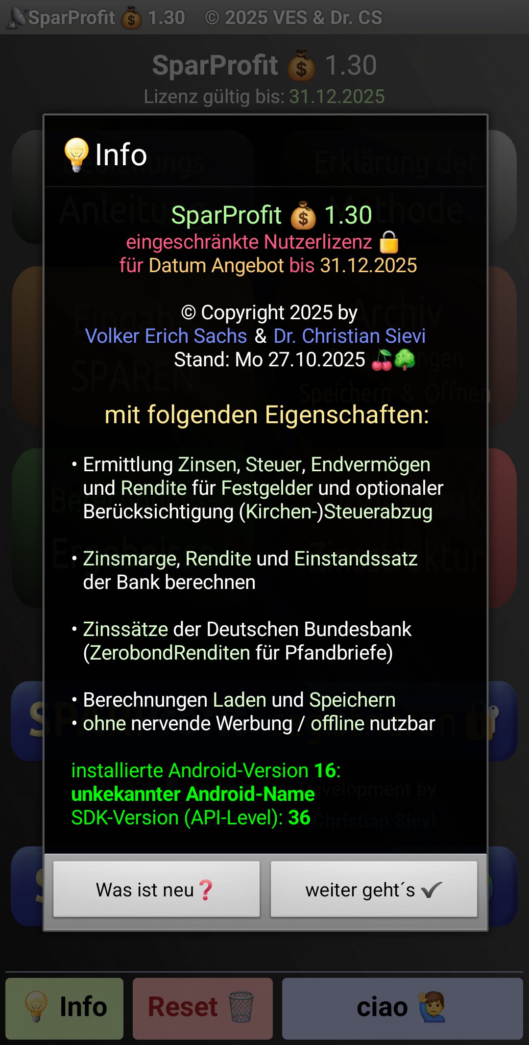Info der App SparProfit💰